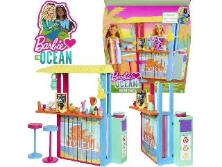 Barbie Loves the Ocean: Tengerparti koktélbár játékszett újrahasznosított műanyagból