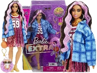 Barbie Fashionista: Extravagáns baba rózsaszín tincses hajjal