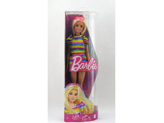 Barbie Fashionista barátnők stílusos divatbabák szivárvány színű ruha 