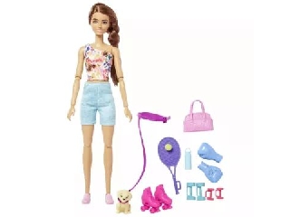 Barbie feltöltődés: Barna hajú fitness Barbie baba