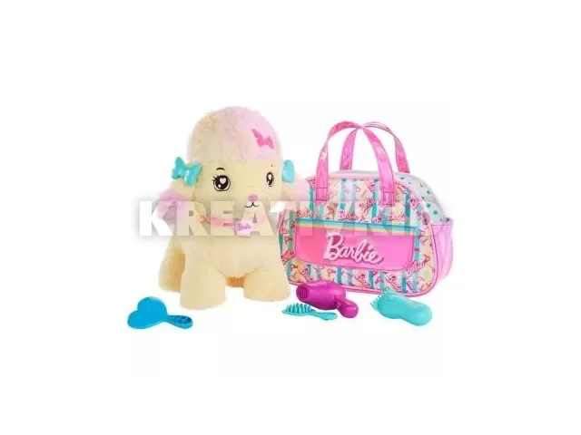 Barbie: Kutyakozmetika hangot adó plüsskutyussal