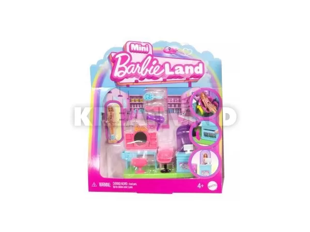 Barbie: Mini BarbieLand játékszett - Fodrászat