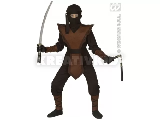 Barna ninja jelmez 140-es méret