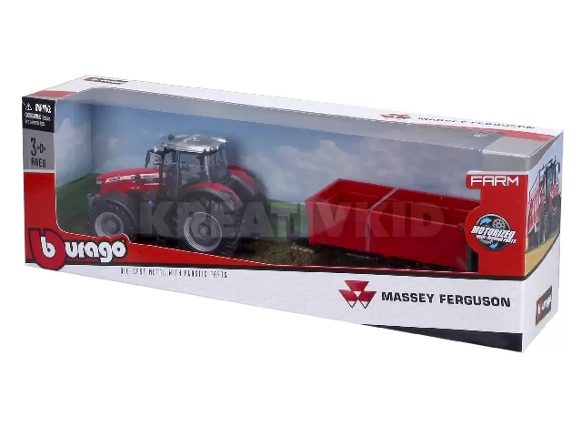 Bburago - Massey Fergusson 8740S utánfutóval