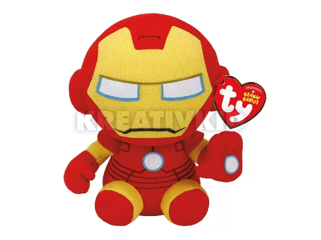 Beanie Babies plüss figura Marvel IRON MAN 15cm