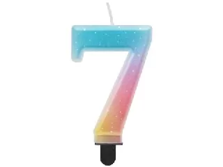 Beauty and Charm: Szivárvány színű pasztell számgyertya - 7