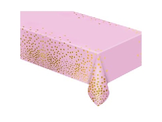Beauty&Charm: Arany pöttyös asztalterítő - Pink, 137 x 183 cm