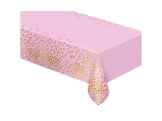 Beauty&Charm: Arany pöttyös asztalterítő - Pink, 137 x 183 cm