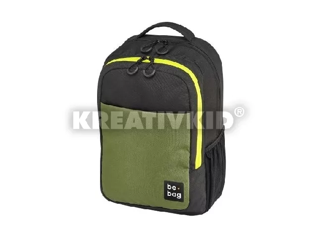 be.bag be.clever iskolai hátizsák black/oliva