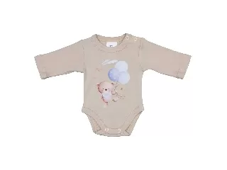 Bébi hosszú ujjú kombidressz Maci fiú homok 44