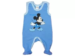 Bébi ujjatlan rugdalozó bolyhos Karcsi királykék Mickey 68