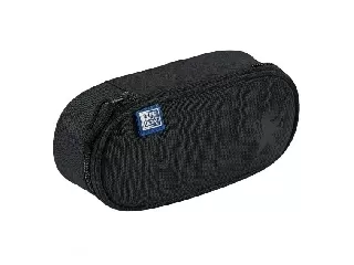 Bedobálós tolltartó ovál School (1 klapnis) - fekete