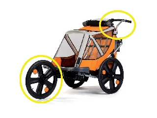 Bellelli Jogging Kit első kerék és tolókar szett biciklis utánfutóhoz