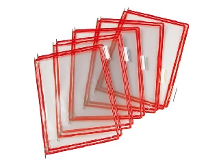 Bemutatótábla, A4, acélkeretes, DJOIS, piros