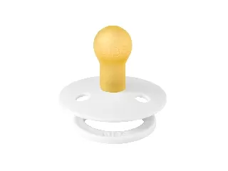 BIBS játszócumi - Colour natúr kaucsuk 0-6 hó hófehér 1 db tasakban