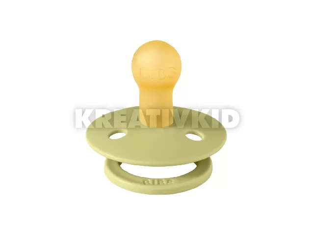 BIBS játszócumi - Colour natúr kaucsuk 0-6 hó szénazöld 1 db