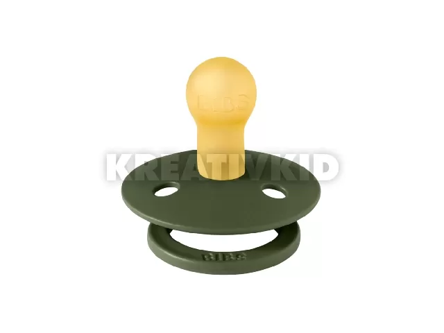 BIBS játszócumi - Colour natúr kaucsuk 0-6 hó terepzöld 1 db tasakban