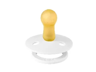 BIBS játszócumi - Colour natúr kaucsuk 6-18 hó hófehér 1 db tasakban