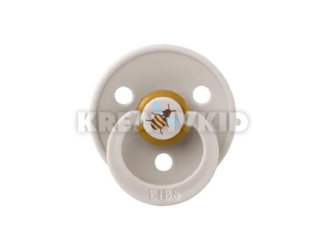 BIBS játszócumi - Studio Méhecske Colour natúr kaucsuk 6-18 hó gombaba 1db tasakban