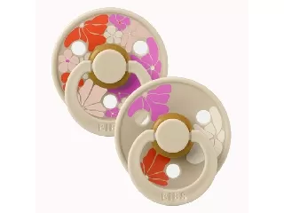 BIBS játszócumi - Studio Virágzás Colour natúr kaucsuk 6-18 hó vanília mix 2 db