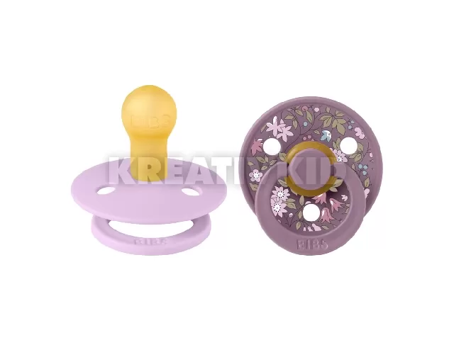 BIBS játszócumi - X Liberty Colour natúr kaucsuk 0-6 hó kamilla viola 2 db