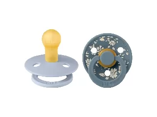 BIBS játszócumi - X Liberty Colour natúr kaucsuk 6-18 hó capel hamvaskék 2 db