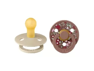 BIBS játszócumi - X Liberty Colour natúr kaucsuk 6-18 hó kamilla mackó 2 db