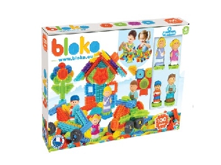 Bloko: Tüskés építőjáték családi figurákkal - 100 db-os