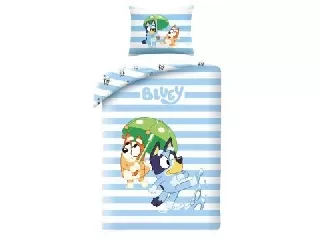 Bluey: Csíkos ágynemű garnitúra, pamut – 140 x 200 cm