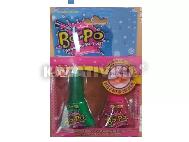 Bo-Po körömlakk 2 db-os - zöld-rózsaszín (Emerald, Bubble Gum)