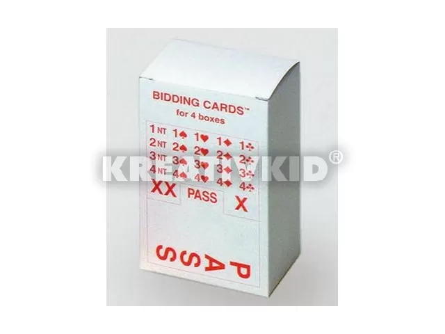 Bridzs licitkártya szett 4 db