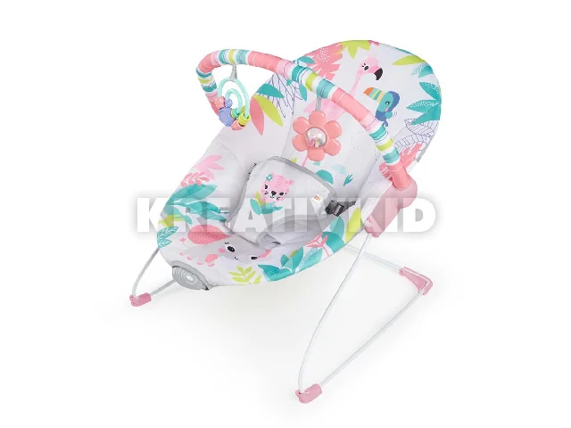 Bright Starts Rezgő pihenőszék, Flamingo Vibes™, 0 hó+, 9 kg-ig
