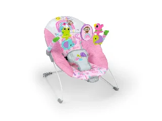 Bright Starts Rezgő pihenőszék, Pink Paradise™, 0 hó+, 9 kg-ig