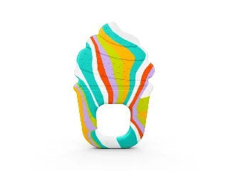 Bright Starts Szilikon rágóka, Soothing Soft Serve™, 3 hó+