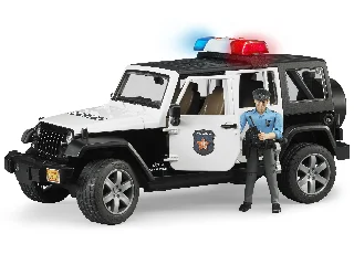 Bruder: Jeep Wrangler - rendőrségi jármű, rendőr figurával