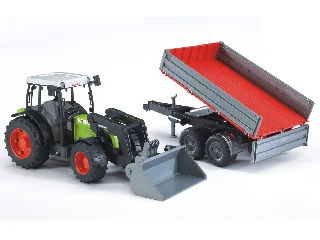 Bruder-Claas Nectis markolós traktor utánfutóval