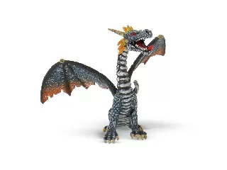 Bullyland ülő sárkány kék ezüst 