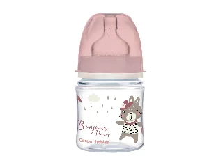 Canpol babies Anti-kólikás cumisüveg, Easy Start, 120 ml, BONJOUR PARIS - pink