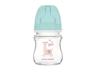 Canpol babies Anti-kólikás cumisüveg, EasyStart, EXOTIC ANIMALS, 120 ml - zöld