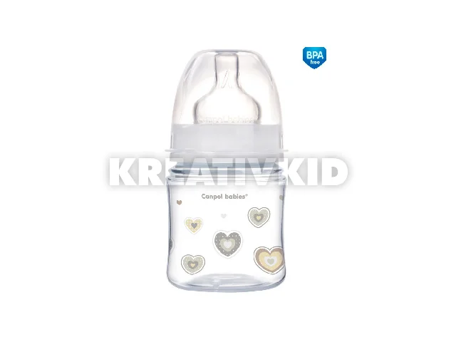 Canpol babies Anti-kólikás cumisüveg, EasyStart, NEWBORN BABY, 120 ml - bézs