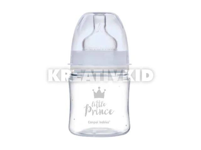 Canpol babies Anti-kólikás cumisüveg, EasyStart, ROYAL BABY, 120 ml - kék