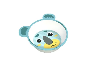 Canpol babies Csúszásgátló tál, melamin, 490ml, HELLO LITTLE - kék