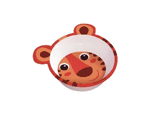 Canpol babies Csúszásgátló tál, melamin, 490ml, HELLO LITTLE - narancs