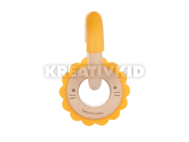 Canpol babies Fa és szilikon rágóka - LION