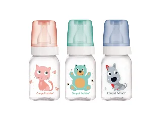 Canpol babies Keskeny cumisüveg, 120 ml, CUTE ANIMALS