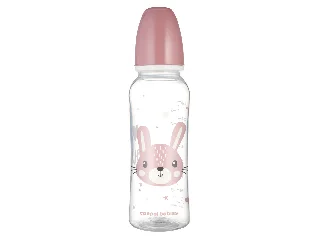 Canpol babies Keskeny nyakú cumisüveg, CUTE ANIMALS, 250 ml - nyuszi