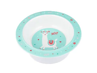 Canpol babies Melamine tál tapadókoronggal, 270ml, EXOTIC ANIMALS - türkiz