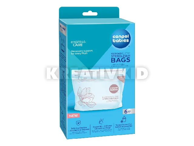Canpol babies Mikrohullámú sterilizáló zacskó, 6 db