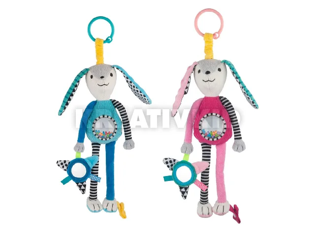 Canpol babies Plüss játék csörgővel és tükörrel, LONG EARS