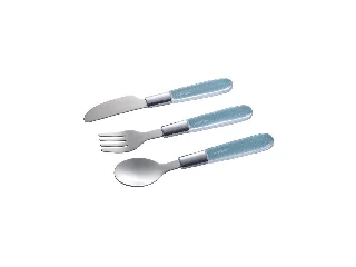 Canpol babies Rozsdamentes acél, evőeszköz készlet - kék